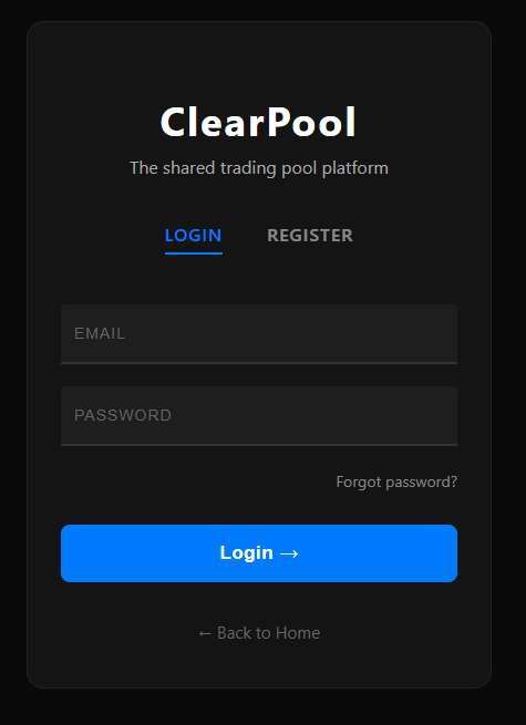 Login screen.